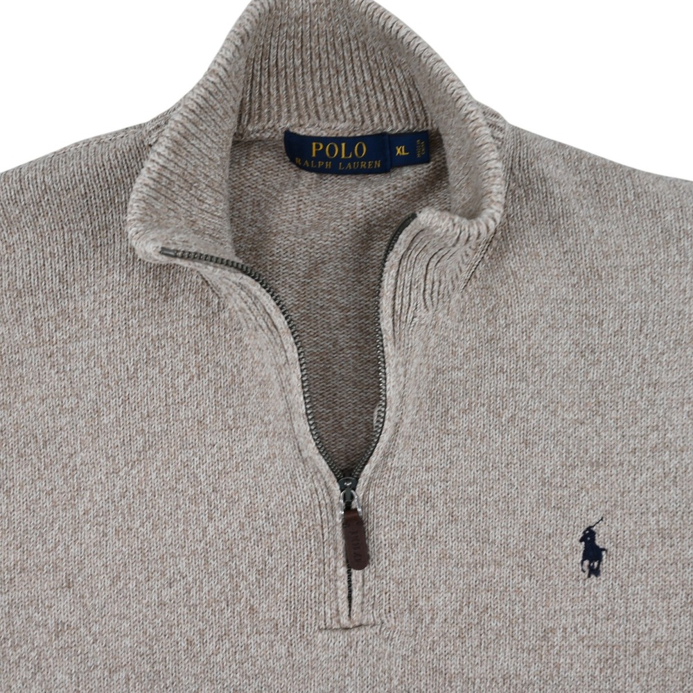 Polo Ralph Lauren Mens XL Beige Cable Knit Sweater Cabincore Fisherman Gorpcore